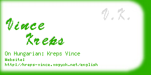 vince kreps business card